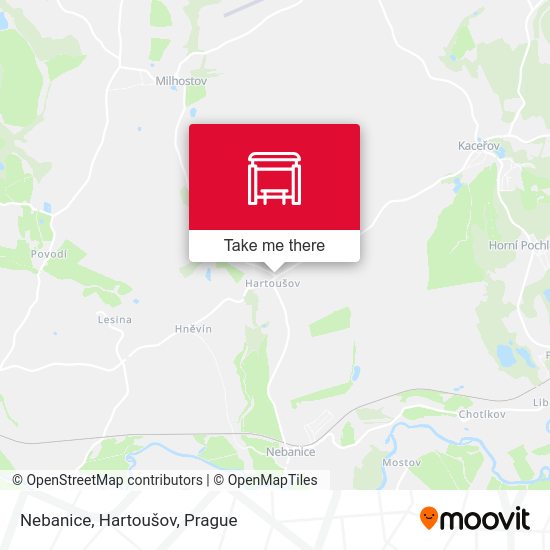 Nebanice, Hartoušov map