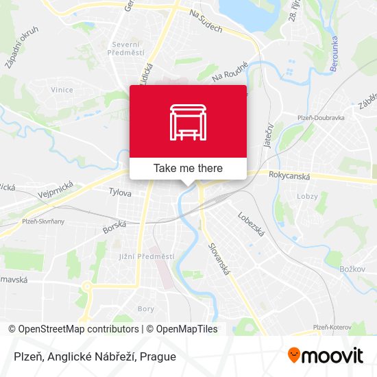 Plzeň, Anglické Nábřeží map