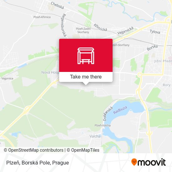 Plzeň, Borská Pole map
