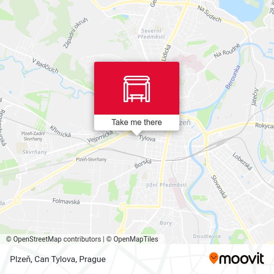 Plzeň, Can Tylova map