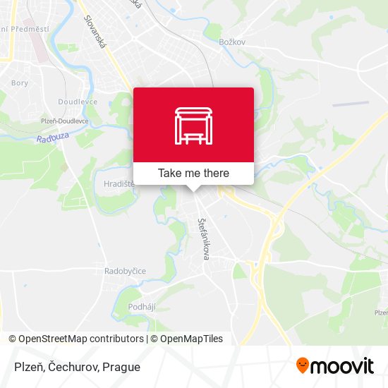 Plzeň, Čechurov map