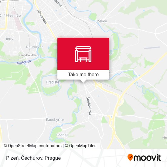 Plzeň, Čechurov map