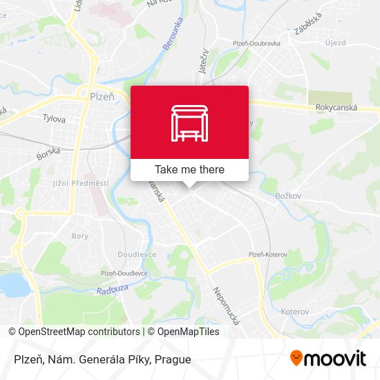 Plzeň, Nám. Generála Píky map