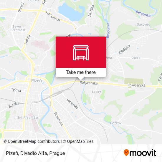 Plzeň, Divadlo Alfa map