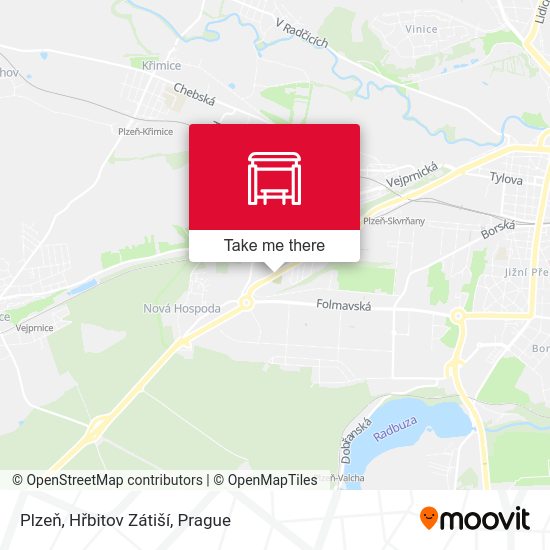 Plzeň, Hřbitov Zátiší map
