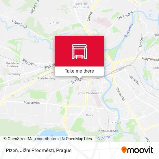 Plzeň, Jižní Předměstí map