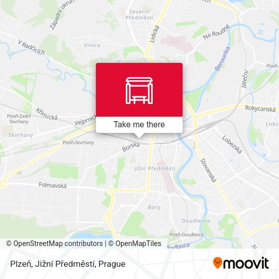 Plzeň, Jižní Předměstí map