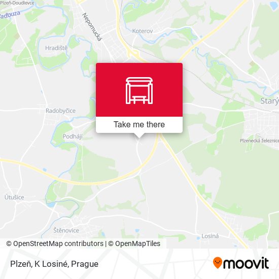 Plzeň, K Losiné map
