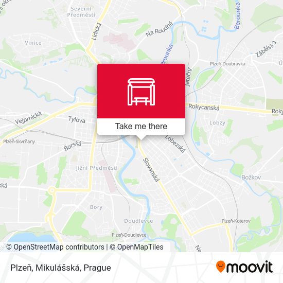 Plzeň, Mikulášská map