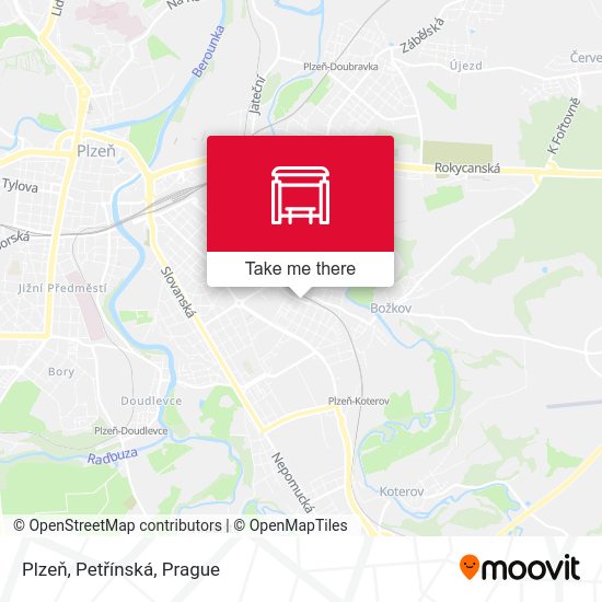 Plzeň, Petřínská map