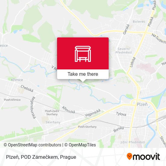 Plzeň, POD Zámečkem map