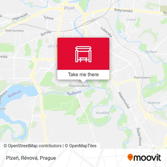 Plzeň, Révová map
