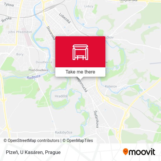 Plzeň, U Kasáren map