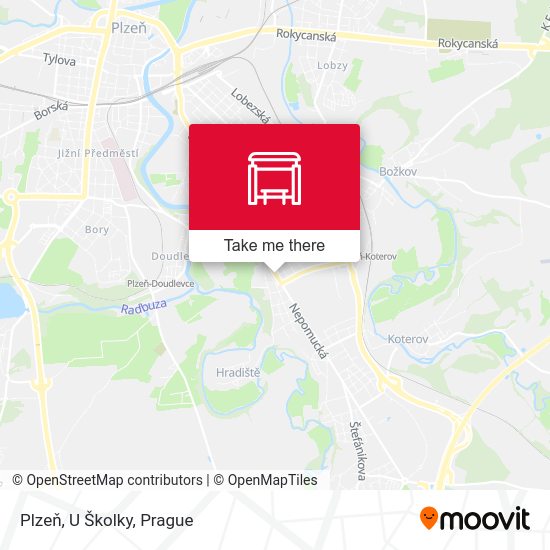 Plzeň, U Školky map
