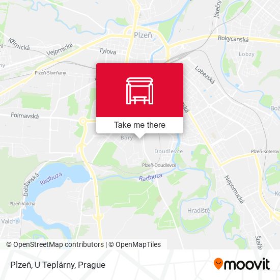 Plzeň, U Teplárny map