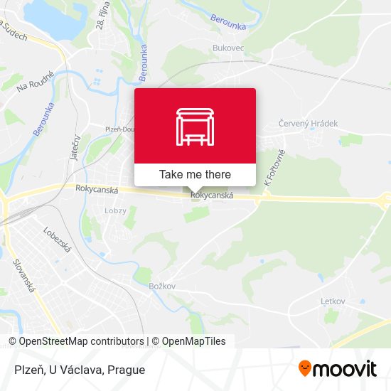 Plzeň, U Václava map