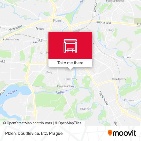 Plzeň, Doudlevice, Etz map
