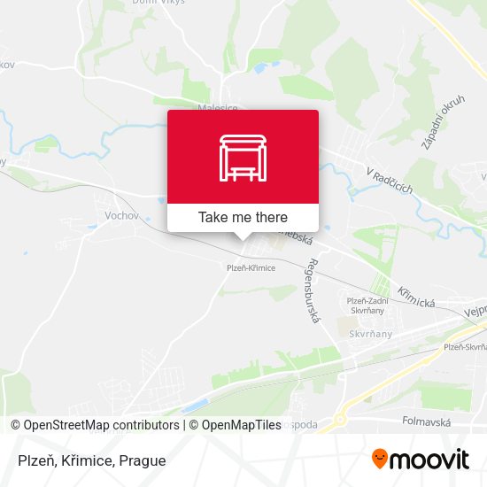 Plzeň, Křimice map