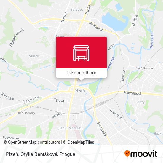 Plzeň, Otýlie Beníškové map