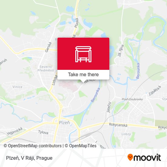 Plzeň, V Ráji map