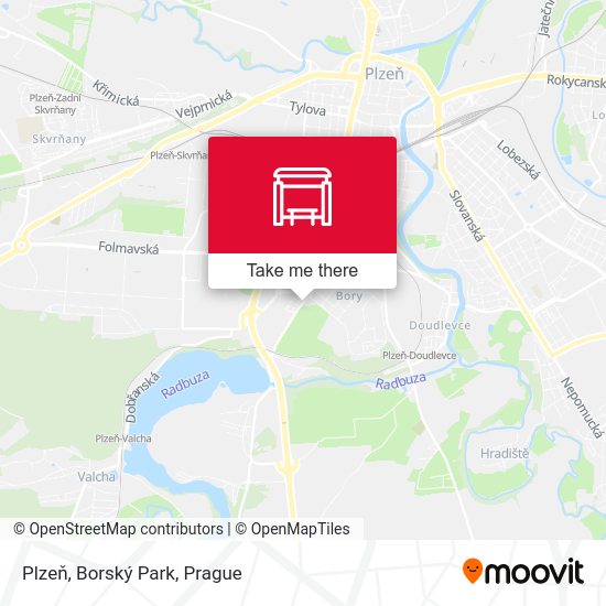 Plzeň, Borský Park map