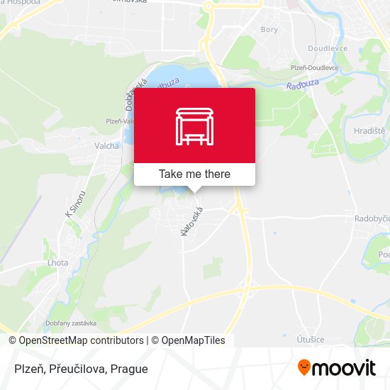 Plzeň, Přeučilova map