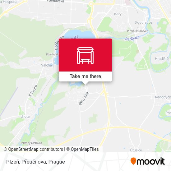 Plzeň, Přeučilova map