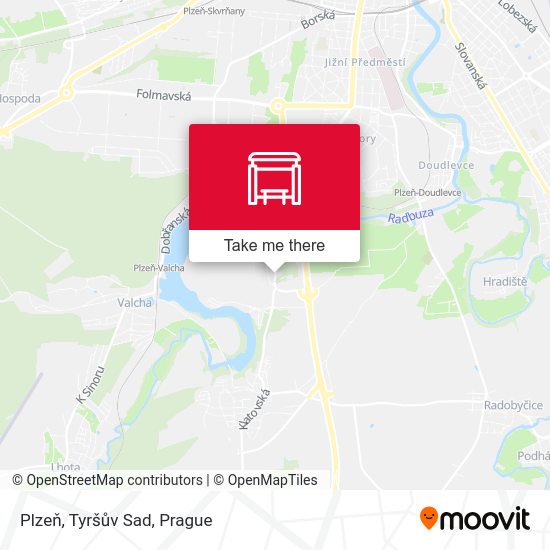 Plzeň, Tyršův Sad map