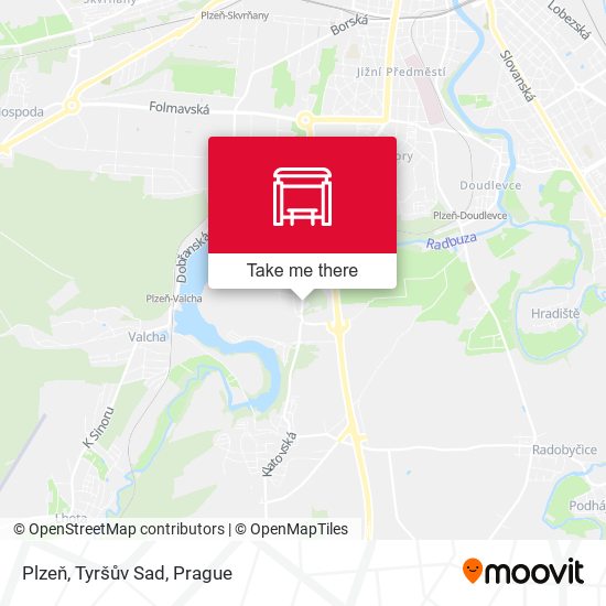 Plzeň, Tyršův Sad map