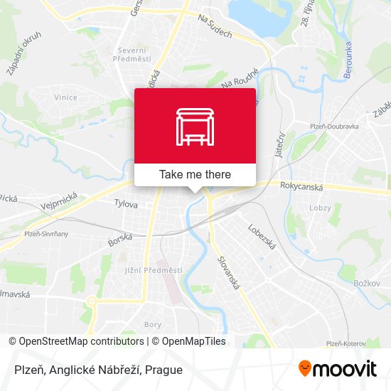 Plzeň, Anglické Nábřeží map