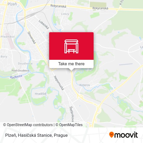 Plzeň, Hasičská Stanice map