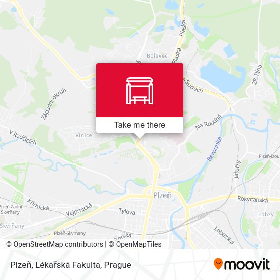 Plzeň, Lékařská Fakulta map