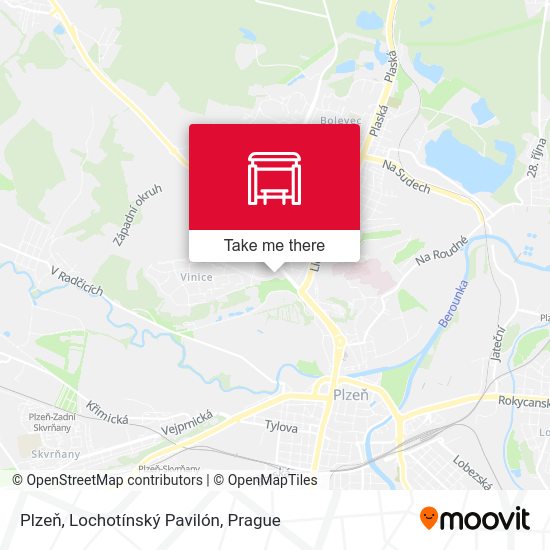 Plzeň, Lochotínský Pavilón map