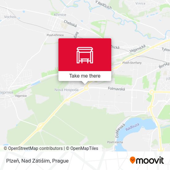 Plzeň, Nad Zátiším map
