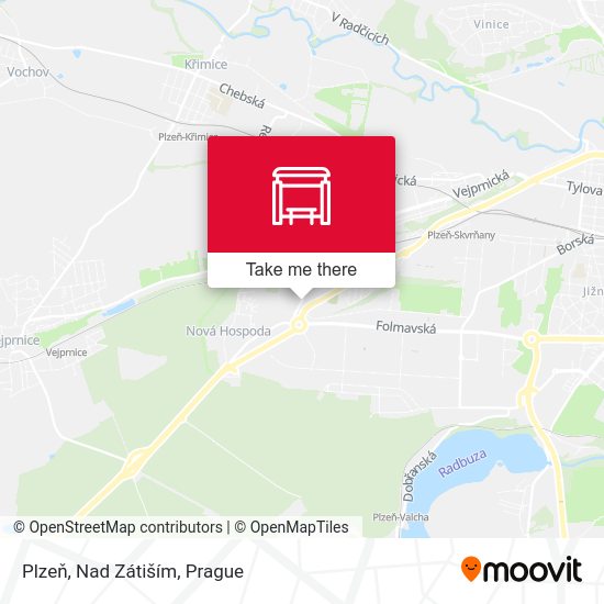 Plzeň, Nad Zátiším map