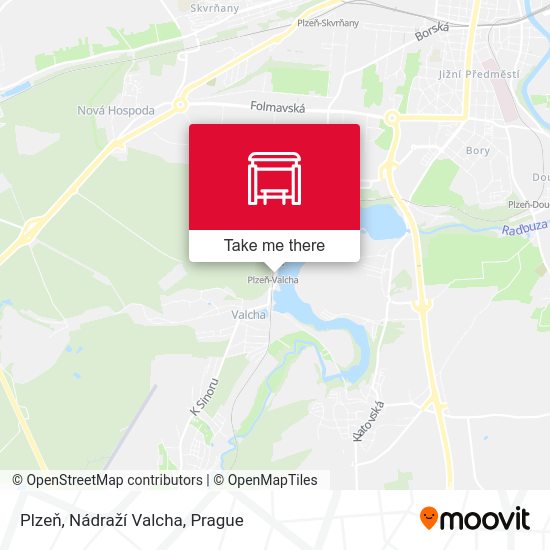 Plzeň, Nádraží Valcha map