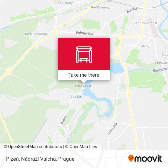 Plzeň, Nádraží Valcha map