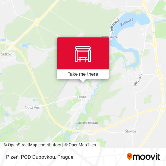 Карта Plzeň, POD Dubovkou