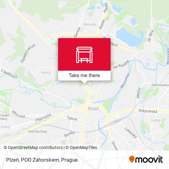 Plzeň, POD Záhorskem map