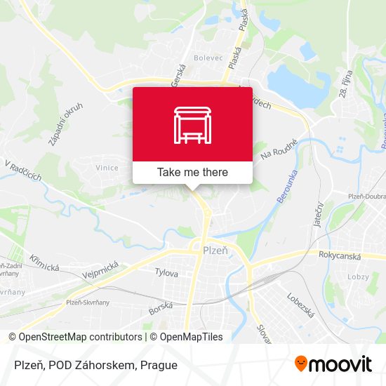 Plzeň, POD Záhorskem map