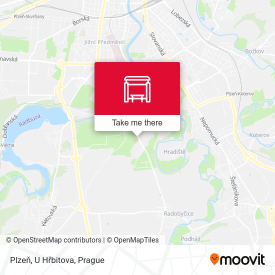 Plzeň, U Hřbitova map