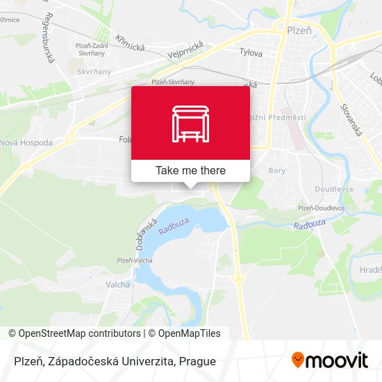 Plzeň, Západočeská Univerzita map