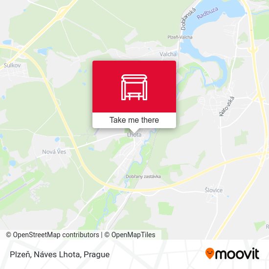 Plzeň, Náves Lhota map