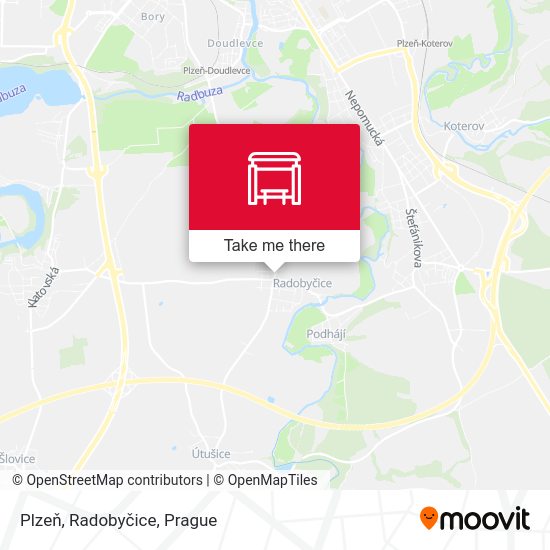 Plzeň, Radobyčice map