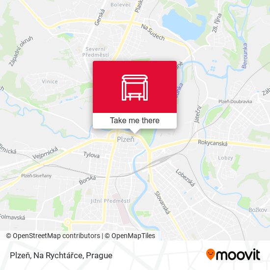 Plzeň, Na Rychtářce map