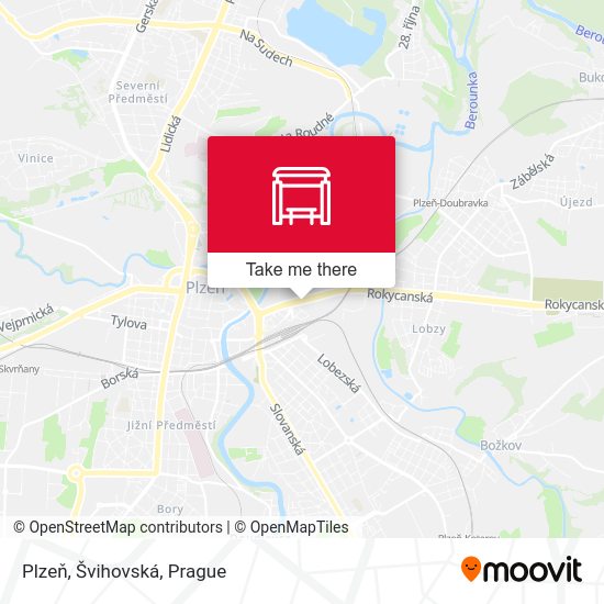 Plzeň, Švihovská map