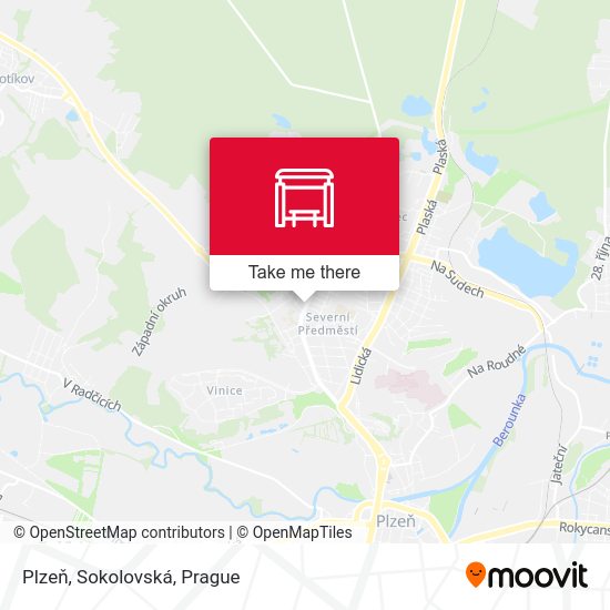 Plzeň, Sokolovská map
