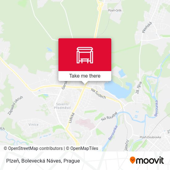 Plzeň, Bolevecká Náves map