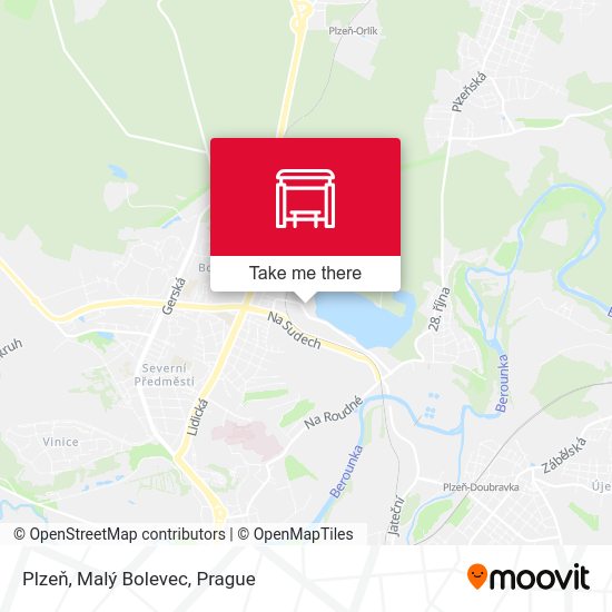 Plzeň, Malý Bolevec map