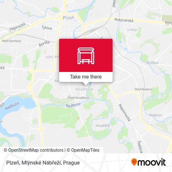 Plzeň, Mlýnské Nábřeží map